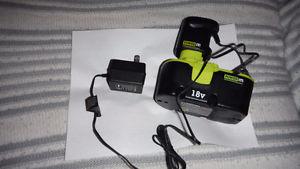 18 VOLT BATERY AND CHARGER'',BRAND NEW ' PLUS USED SHOP