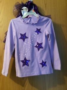 2 pc girls size 6 top and skirt
