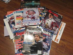 25 Collectible Hockey programs-Magazines