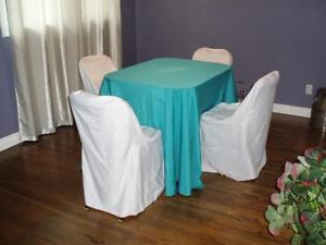8 Teal Tablecloths - Used Once