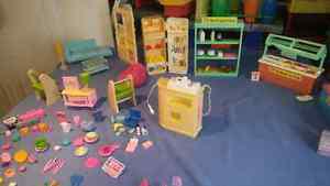Barbie furniture & Grocery Store set