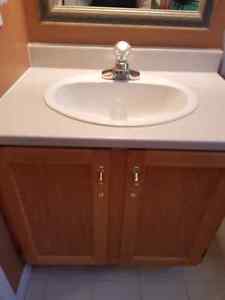 Bath/ vanity includes tap sink counter