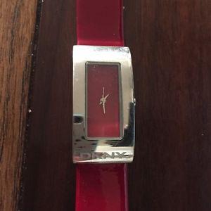 DKNY-Red Leather Watch