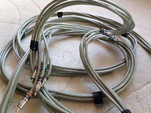 Five (5) Premium Component Video Coaxial Cables