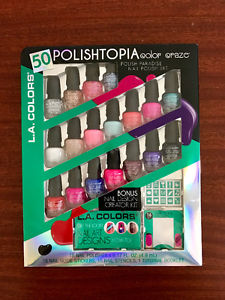 L.A. COLORS Nail Polish Set Bonus Nail Design Creator Kit