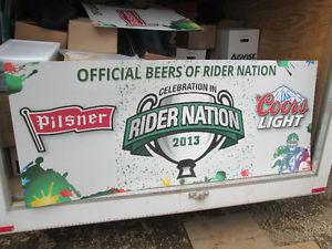 Old Style Pilsner RIDER Nation double sided sign