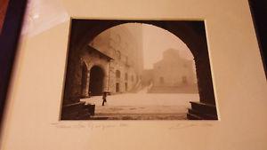 Signed and professional framed picture Italy scene
