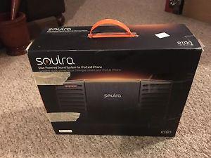Solar powered sound system for iPhone or ipods