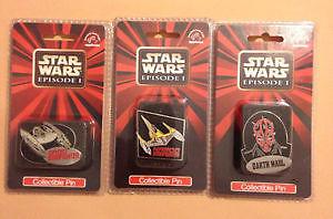Star Wars Ep. 1 - 3 Collectible Pins New in Package