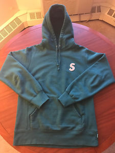 Supreme Teal S Logo Pullover [Medium]