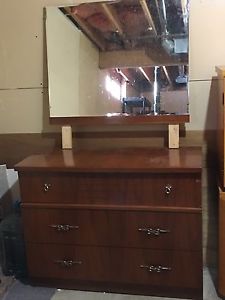Two dressers and mirror