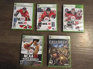 Various XBOX 360 games - between $5 and $20