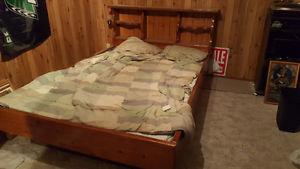 Water Bed Queen Size with baffle mattress