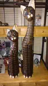Wooden cats