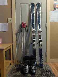 women Ski Package; 165cm Blizzard Skis, Boots, Poles..