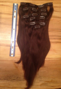 14 inch medium brown remy hair extensions