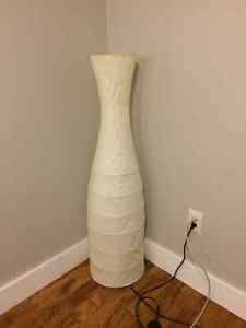 4ft. Tall White Lamp w/ Step-on Switch