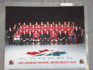 8" by 11" photo of  Canadian National Junior Hockey Team