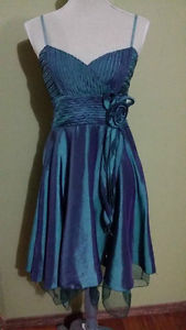 Blueish Green Silk Dress (medium/large)