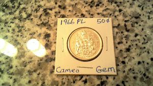  CANADA 50 CENT COIN PL HEAVY CAMEO GEM