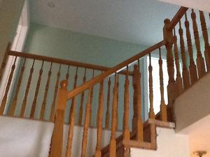 Complete staircase railing set