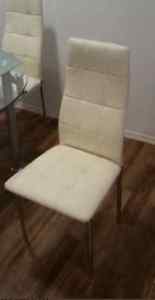 Cream dining room chairs