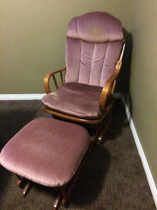 Dusty Rose glider rocker