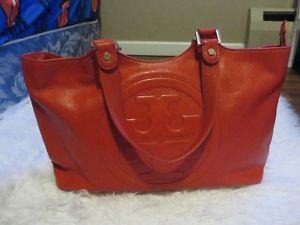 LIKE NEW AUTHENTIC RED LEATHER LARGE TORY BURCH TOTE