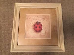 Ladybug framed picture