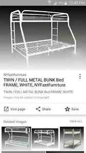 Twin/ full metal bunk bed.