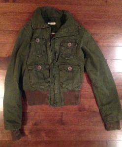 Urban Outfitters Olive Coloured Bomber Jacket Junior Womens