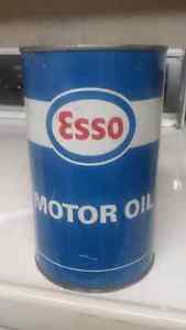 Vintage Esso motor oil quart tin