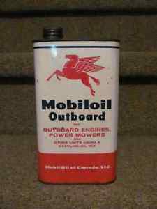 Vintage mobiloil outboard oil can
