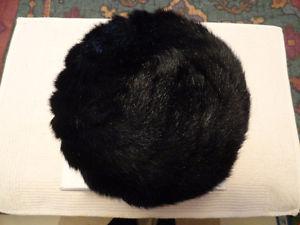 Women's Acrylic Fur Black Hat