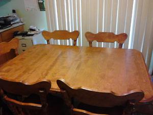 kitchen table 6 chairs with leaf