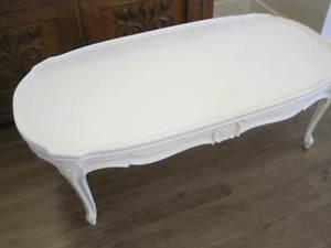 shabby chic chalk paint white coffee table