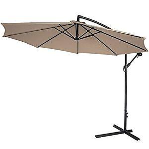 10' QUALITY OFFSET TAN PATIO UMBRELLA - MUST SELL ASAP!