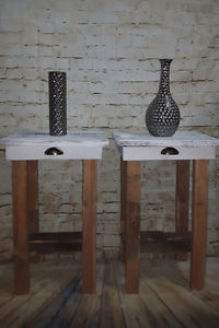 2 Rustic side tables