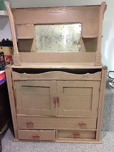 Antique cabinet and hutch