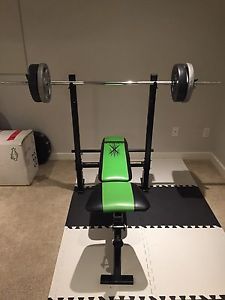 Bench Press, bar and weights