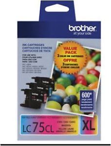 Brother LC75CL Colour Ink Cartridges, High Yield, Combo Pack