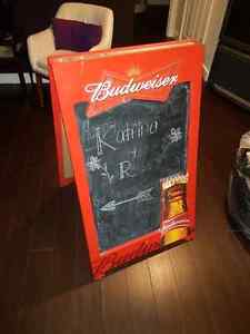 Budweiser Chalk Board Sign - $60