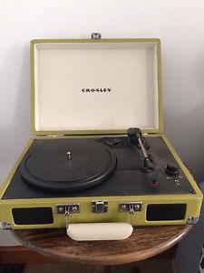 Crosley Green Portable USB Vinyl Record Player