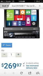Dual touchscreen car stereo asking $200