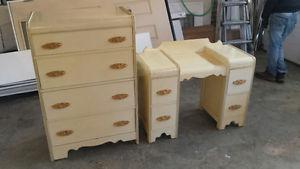 Early 's antique vanity/make up table and dresser