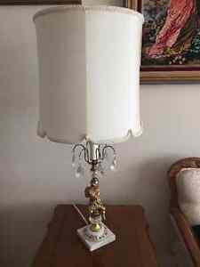 Fancy Cherub Matching Table Lamps