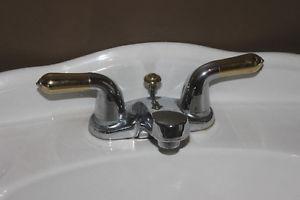 Gold & Chrome Bathroom Faucet