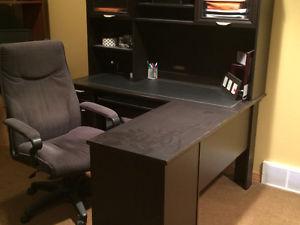 Large desk & credenza
