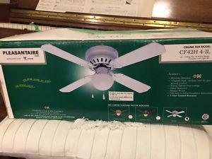 New 42 inch white ceiling fan