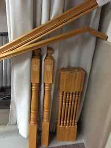 Oak railing and hand rail